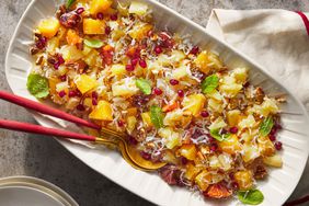 Southern Living Mama Maes Ambrosia Salad in a serving bowl