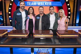 Walker Hayes, Laney Hayes, Shane McAnally, Robert Carlton, Marissa Turk on Family Feud Set