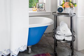 Blue Clawfoot Tub