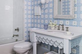 Blue and White Bathroom