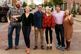 The Laurel Mercantile Co. team, from left: Ben & Erin Napier, Josh & Emily Nowell, Jim & Mallorie Rasberry