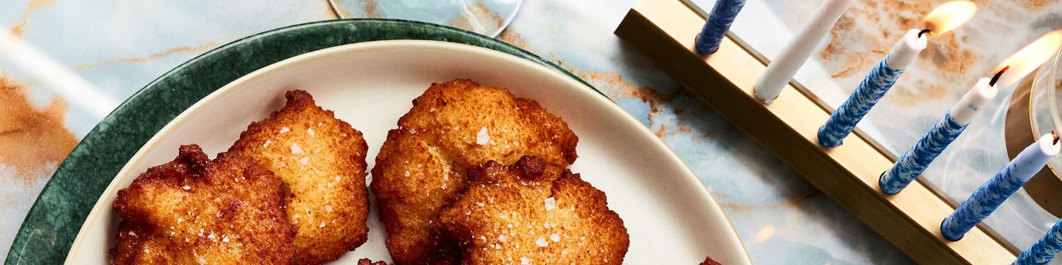 Latkes on serving plate