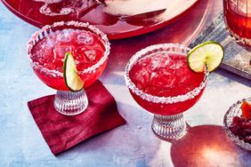 Southern Living Cranberry Margarita in glasses to serve