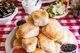 biscuits and food on a table at Loveless Cafe