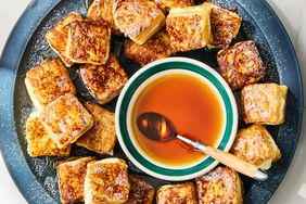 Southern Living French Toast Dreams on a platter to serve with syrup for dipping