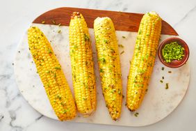 Southern Living Air Fryer Corn on the Cob ready to serve