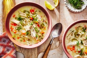 Southern Living Avgolemono soup in bowls to serve 