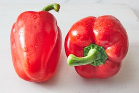 red bell peppers side by side