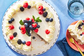 Southern Living Berry Chantilly Cake sliced and ready to serve