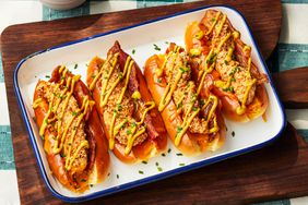 Southern Living South Carolina Bird Dogs on an enamel platter to serve