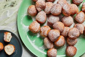 Southern Living Biscuit Beignets on a plate to serve dusted with powdered sugar