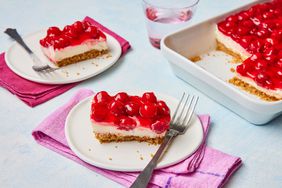 Southern Living Cherry Delight Sliced on plates to serve 