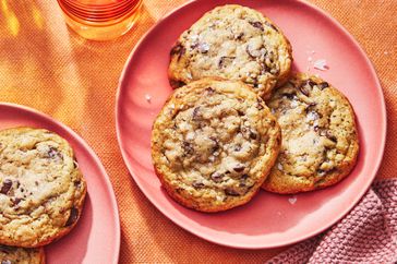 Southern Living Chocolate Chip Cookies on a plate to serve 