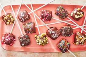 Southern Living Chocolate Covered Marshmallows on a platter to serve