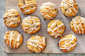 Southern Living Cinnamon Raisin Biscuits on a serving board 