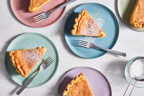 plates with slices of chess pie