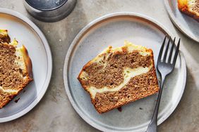 Southern Living Cream Cheese Banana Bread sliced on plates to serve