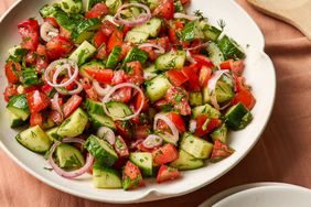 Cucumber Tomato Salad in a bowl - Southern Living