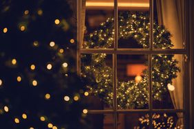 Christmas Wreath in Window