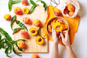 Peeling peaches