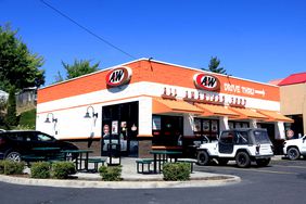 A&W exterior with signs