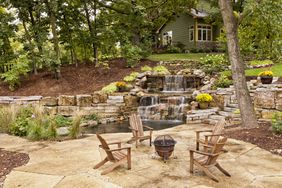 stone, mountain backyard scenery