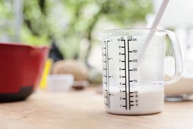 heavy cream in measuring cup