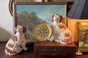 Antiques on a wooden chest