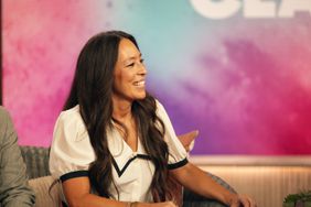 Joanna Gaines seated on set of The Kelly Clarkson Show