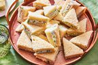 Southern Living Kentucky Benedictine Sandwiches on a tray to serve