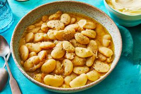 butter beans with a bowl of mayonnaise