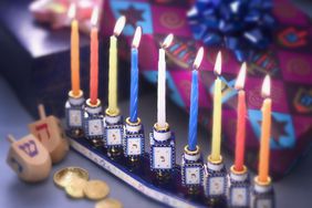 Menorah and dreidel 