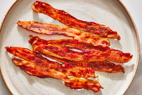 Southern Living Microwave Bacon on a plate to serve