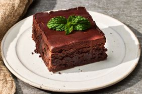 Southern Living Mint Julep Brownies sliced and ready to serve 