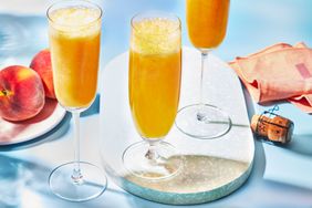 Southern Living Peach Bellini in glasses to serve 