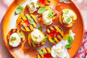 Grilled Peaches with Spiced Whipped Cream