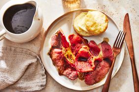 Southern Living Red Eye Gravy served with a biscuit