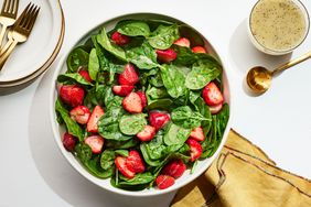 Southern Living Poppy Seed Dressing on a salad ready to serve