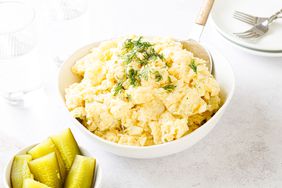 Southern Living Dill Pickle Potato Salad in a bowl to serve