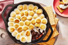 Southern Living S'Mores Dip ready to serve with graham crackers 