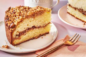 Southern Living Sour Cream Coffee Cake sliced on plates to serve