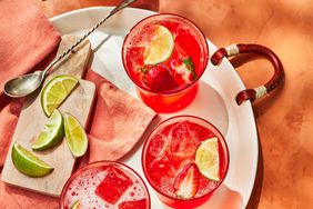 Southern Living Strawberry Ranch Water in glasses to serve