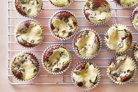 Southern Living Black Bottom Cupcakes on cooling rack