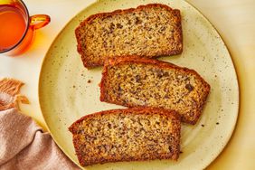 slices of banana bread on a plate