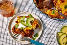 Southern Living Tamale Casserole on a plate ready to serve