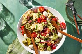 Southern Living Tortellini Pasta Salad in a bowl to serve 