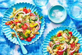 Southern Living Tuna Pasta Salad on plates to serve 