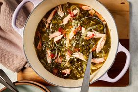 Southern Living Turnip Greens in the pot to serve