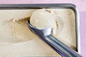 Southern Living Vanilla Ice Cream scooping out of the pan