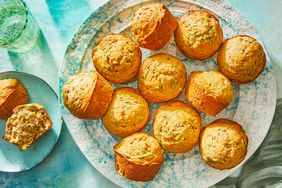 Southern Living Zucchini Muffins on a plate to serve